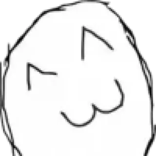 😽 Gekritzel, Katzenkopf, Cartoon, Sticker, niedlich telegram sticker