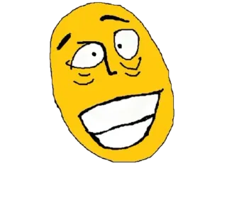 😁 kreskówka, twarz, uśmiech, żółty, szczęśliwy telegram sticker