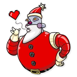 Robo Santa whatsapp stickers