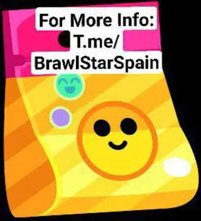 ℹ️ For More Info: T.me/BrawlStarSpain emoji, yellow, sticker, telegram, brawlstars telegram sticker