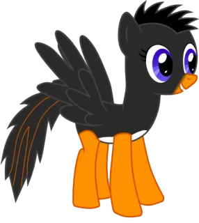 🐧 pony, cartoon, pegasus, animal, cute, character telegram sticker