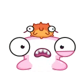 🙃 naklejka, kreskówka, potwór, słodki, śmieszny, postać telegram sticker