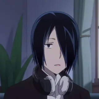 😟 Yu Ishigami Kaguya-sama: Love Is War 애니메이션, 이시가미, 카구야 님은 고백받고 싶어, 헤드폰, 만화, 캐릭터 whatsapp sticker