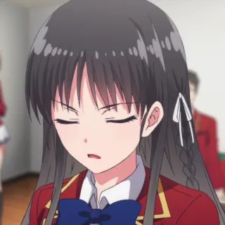 😪 Anime, Desenho animado, Garota, Uniforme escolar, Fofa telegram sticker