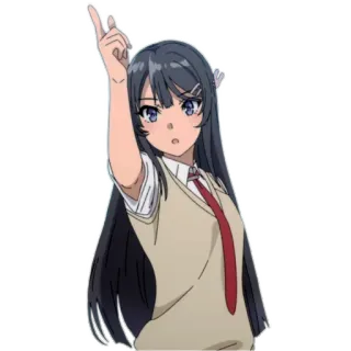 😋 Anime, Cartone animato, Ragazza, Personaggio, Carino, Uniforme scolastica telegram sticker