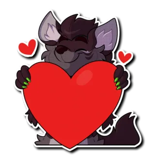 ❤️ anthro wolf telegram sticker