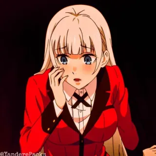 🥢 anime, girl, red uniform whatsapp sticker