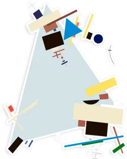 💥 abstract art, geometric shapes, modern art, suprematism, geometric abstraction telegram sticker