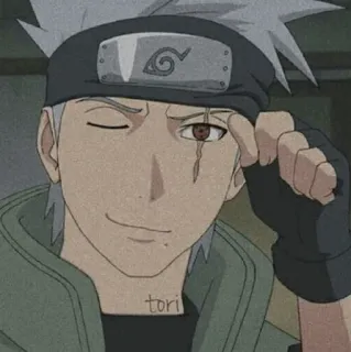 🖤 Kakashi Naruto tori anime, kakashi, naruto, scar, ninja telegram sticker