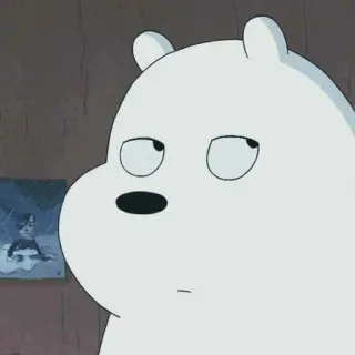 ▫️ Ice Bear We Bare Bears Ice Bear, We Bare Bears, Cartoon Network, Bär, lustig, süß whatsapp sticker