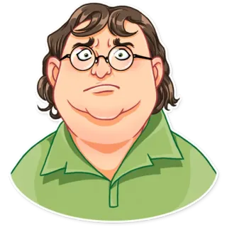 🙁 Gabe Newell Gabe Newell, Valve, Video Games, Steam telegram sticker