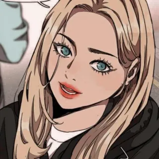 ❤️ anime, cartoon, girl, woman, portrait, character whatsapp sticker