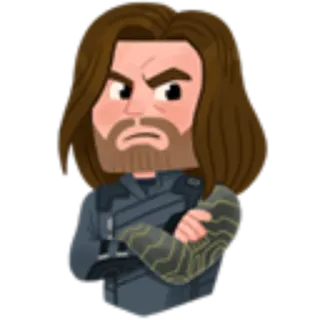 😤 Bucky Barnes Soldado Invernal, Marvel, super-herói, quadrinhos, Vingadores, Bucky Barnes telegram sticker