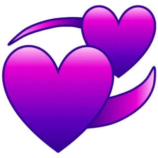 💕 หัวใจ, ความรัก, สีม่วง, โรแมนติก, วันวาเลนไทน์, หัวใจ, ความสัมพันธ์ telegram sticker
