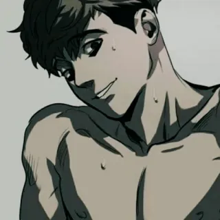 🥵 Anime, Mâle, Torse nu, Art telegram sticker