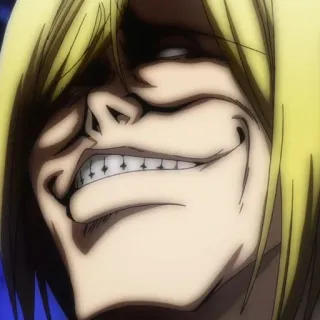 ⚓️ Anime, Assustador, Sorriso, Rosto, Ataque dos Titãs, Titã telegram sticker
