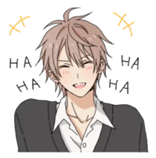 😂 Anime, Manga, Phim hoạt hình, Vui vẻ, Cười, Con trai telegram sticker