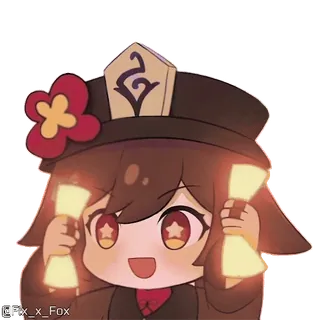 🎉 Hu Tao Genshin Impact Hu Tao, Genshin Impact, anime, character, video game, chibi telegram sticker