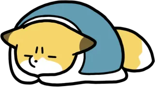 🤒 キツネ, 動物, 可愛い, 眠い, アニメ, かわいい telegram sticker