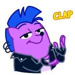 👏 CLAP clap, middle finger, gesture, celebration whatsapp sticker
