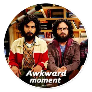 😕 Awkward moment incómodo, momento, gracioso, comedia whatsapp sticker