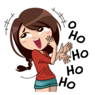 🌻 HO HO HO woman, laughing, cartoon, funny, ho ho ho telegram sticker