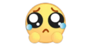 😢 emoji, crying, sad, tears, emotional, distressed telegram sticker