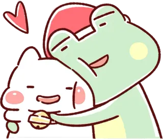 Lazynfatty - Christmas Frog :: @line_stickers whatsapp stickers