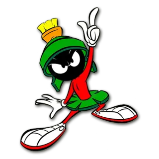 ☝ Marvin the Martian Looney Tunes dibujos animados, Looney Tunes, Marvin el Marciano, alien, Warner Bros, animado whatsapp sticker