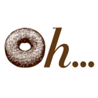 🍩 Oh... donut, cibo, dolce, dolce, oh whatsapp sticker