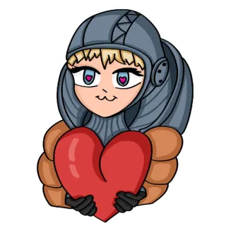 ❤️ sticker, animé, personnage, coeur, amour, mignon telegram sticker