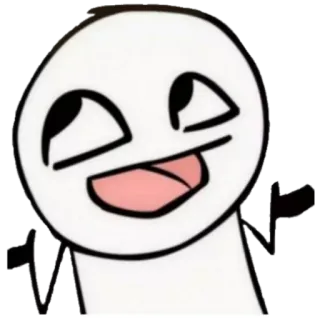 😀 cartoon, white, simple, face, expression, funny whatsapp sticker