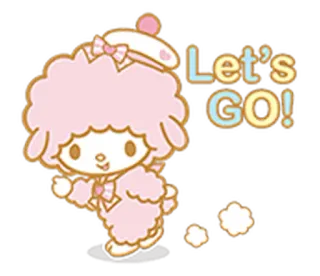 🚶 Let's GO! Sanrio, ovelha, fofo, animação telegram sticker
