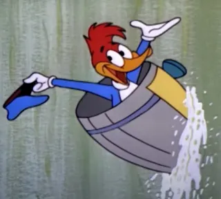 😆 Woody Woodpecker woody woodpecker, cartone animato, divertente, personaggio, retro, animazione, classico whatsapp sticker