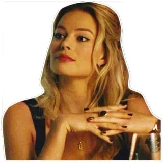 🥰 Margot Robbie Margot Robbie, actrice, blonde, portrait, célébrité whatsapp sticker