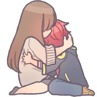 ❤️ hug, couple, love, romance, affection, cute telegram sticker