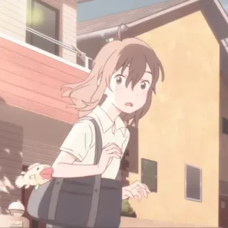 🌷 Anime, Fille, École, Sac, Mignon, Dessin animé telegram sticker