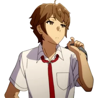 😐 Anime, Ragazzo, Uniforme scolastica, Cartone animato telegram sticker