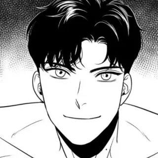💸 Mann, Schwarzweiß, Porträt, Cartoon, Anime, Manga telegram sticker