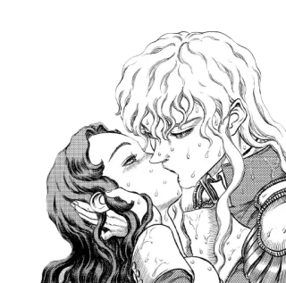 😍 hôn, manga, anime, lãng mạn, tình yêu telegram sticker