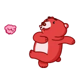 🧠 bear, cartoon, animal telegram sticker