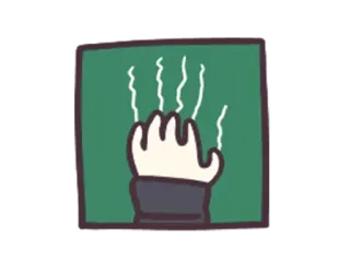 😾 tangan, menggaruk, papan, kartun, ilustrasi, gambar telegram sticker