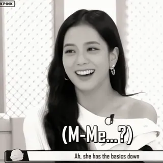 ๐ฟ (M-Me...?) Ah, she has the basics down kpop, music, girl, blackpink, jisoo telegram sticker