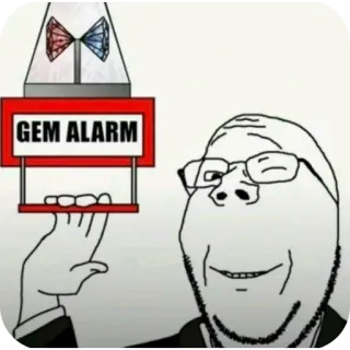 🚨 Wojak Internet meme GEM ALARM whatsapp sticker