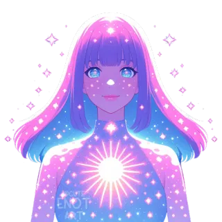 🌌 ENOT ART anime, girl, kawaii, sparkle, cute, shining, stars telegram sticker
