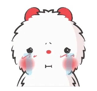 😭 mignon, pleurs, triste, doux, dessin animé, kawaii whatsapp sticker