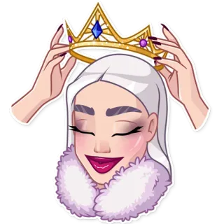 👑 mulher, rainha, coroa, beleza, moda, adesivo telegram sticker