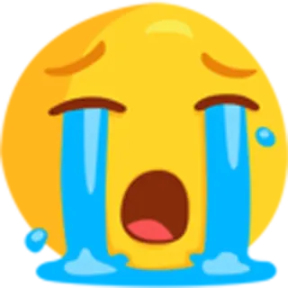 😭 Эмодзи, плач, грустный, слезы, выражение лица telegram sticker