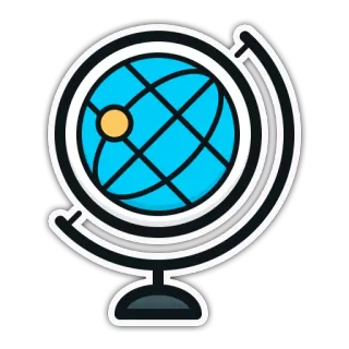 🌍 globo, mondo, viaggio, geografia, mappa, pianeta, terra whatsapp sticker