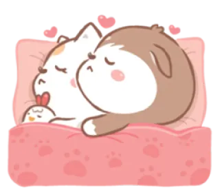 🤗 gatto, cane, pollo, animale, dormire, carino telegram sticker